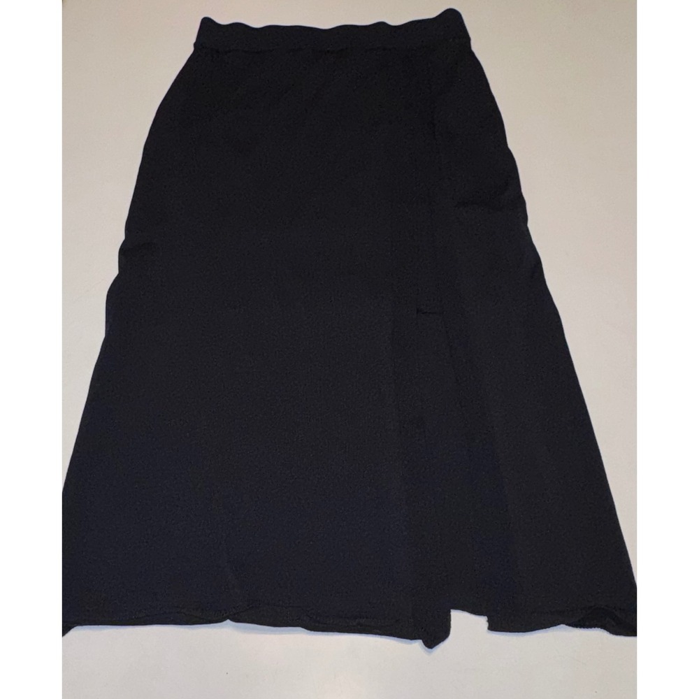 Gabrielle Union New York & Co Black Ribbed Knit Corporate Goth Peek A Boo Skirt